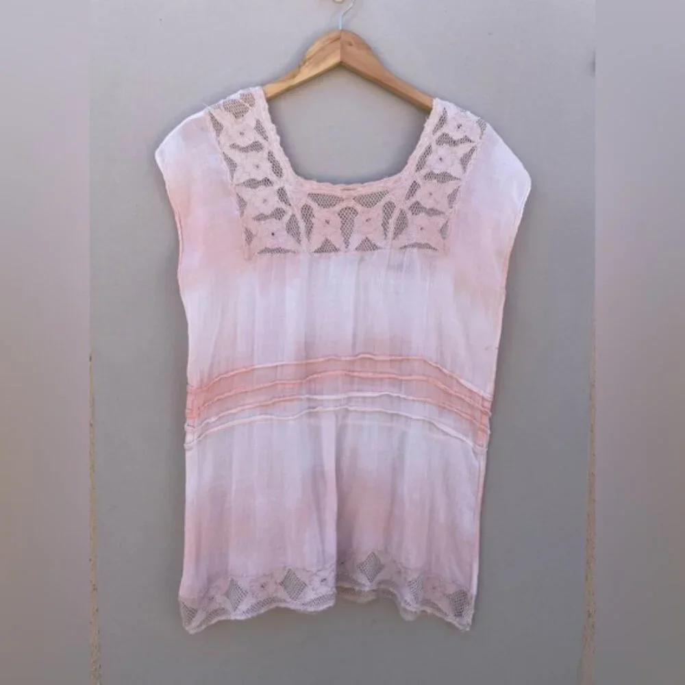 Free People peach white